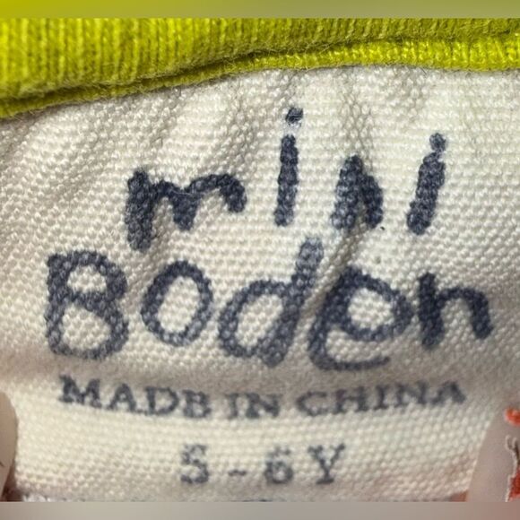 Mini Boden Blue and White Floral Terry Cloth Swim Cover up size 5-6Y #723 - Picture 8 of 8